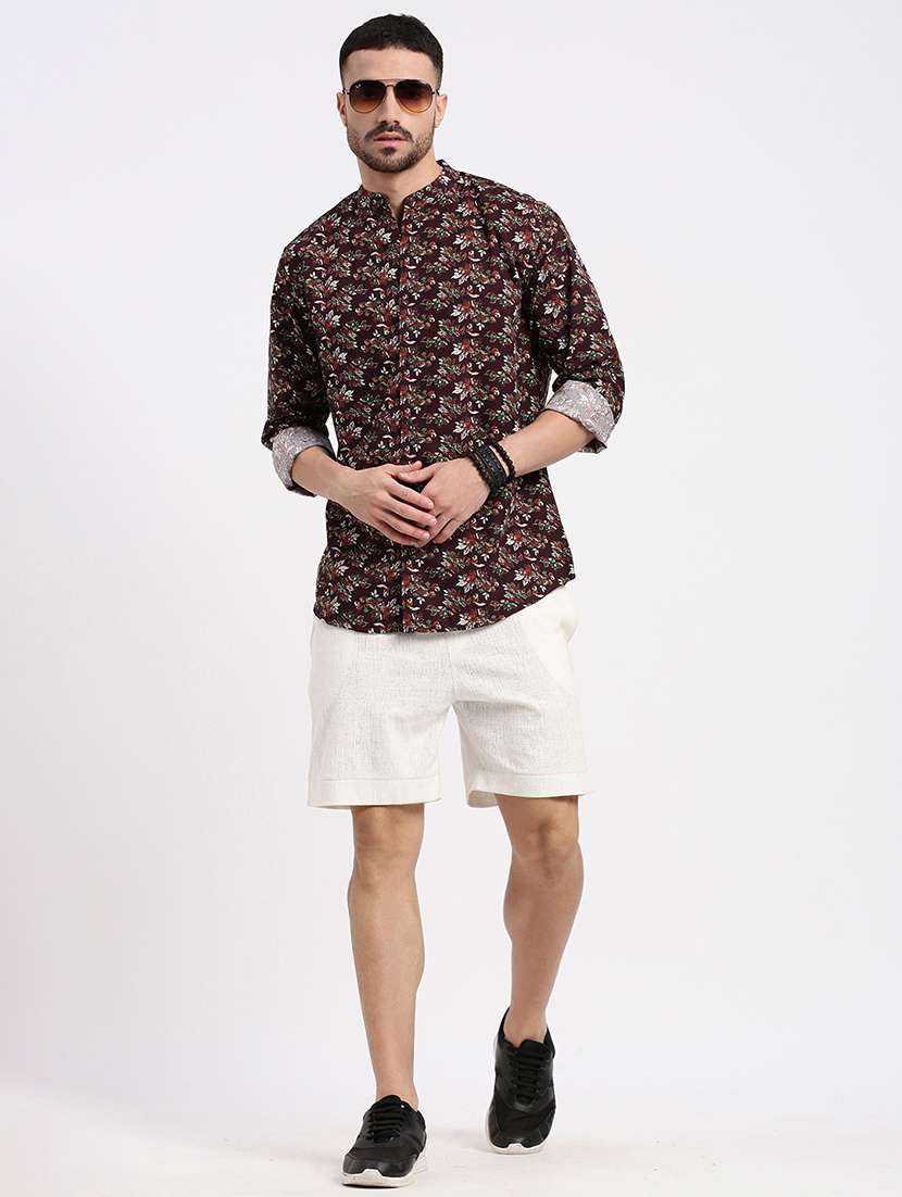 men floral long sleeve casual shirt - 21550097 - Standard Image - 3