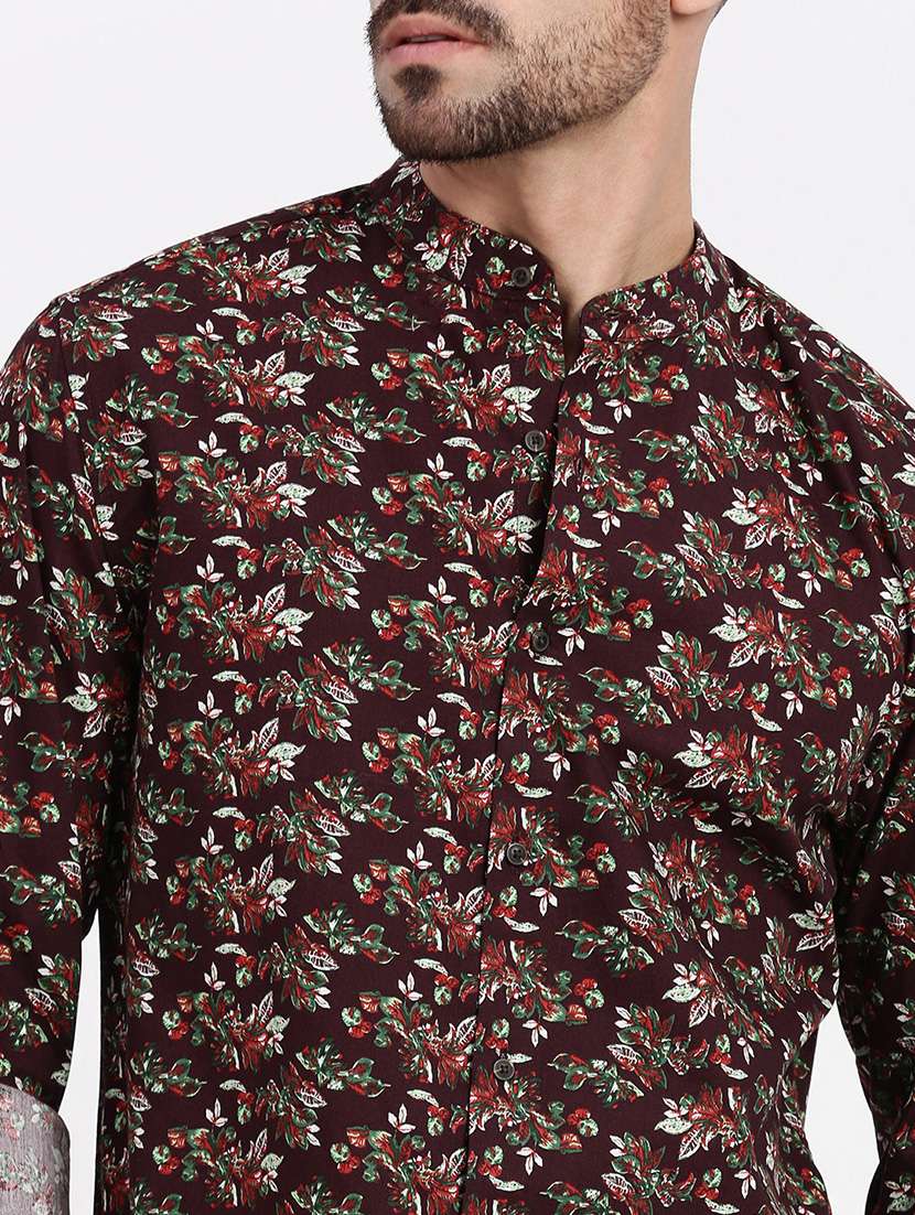 men floral long sleeve casual shirt - 21550097 - Standard Image - 5