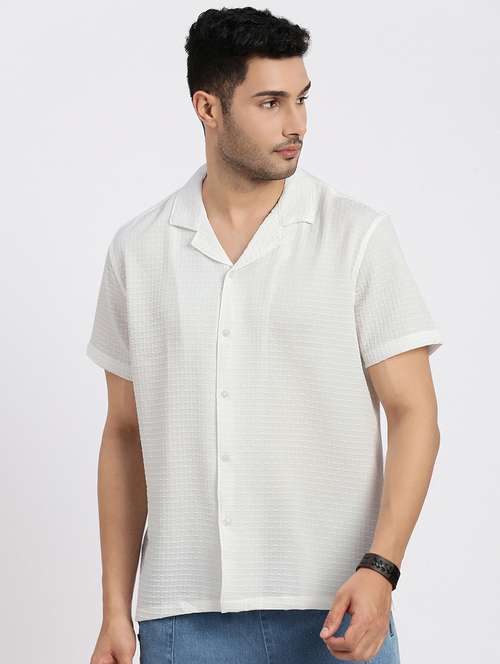 men solid short sleeve casual shirt - 21550111 -  Standard Image - 0