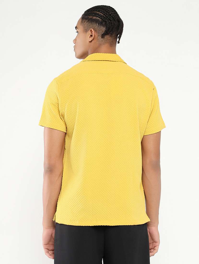 men solid short sleeve casual shirt - 21550116 -  Standard Image - 3