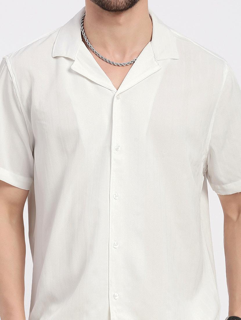 men solid shirt & shorts co-ord set - 21550188 - Standard Image - 5