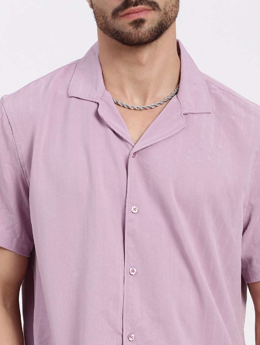 men solid shirt & shorts co-ord set - 21550189 -  Standard Image - 5