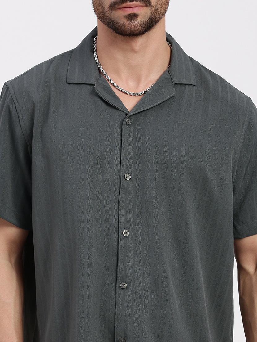 men solid shirt & shorts co-ord set - 21550191 - Standard Image - 5