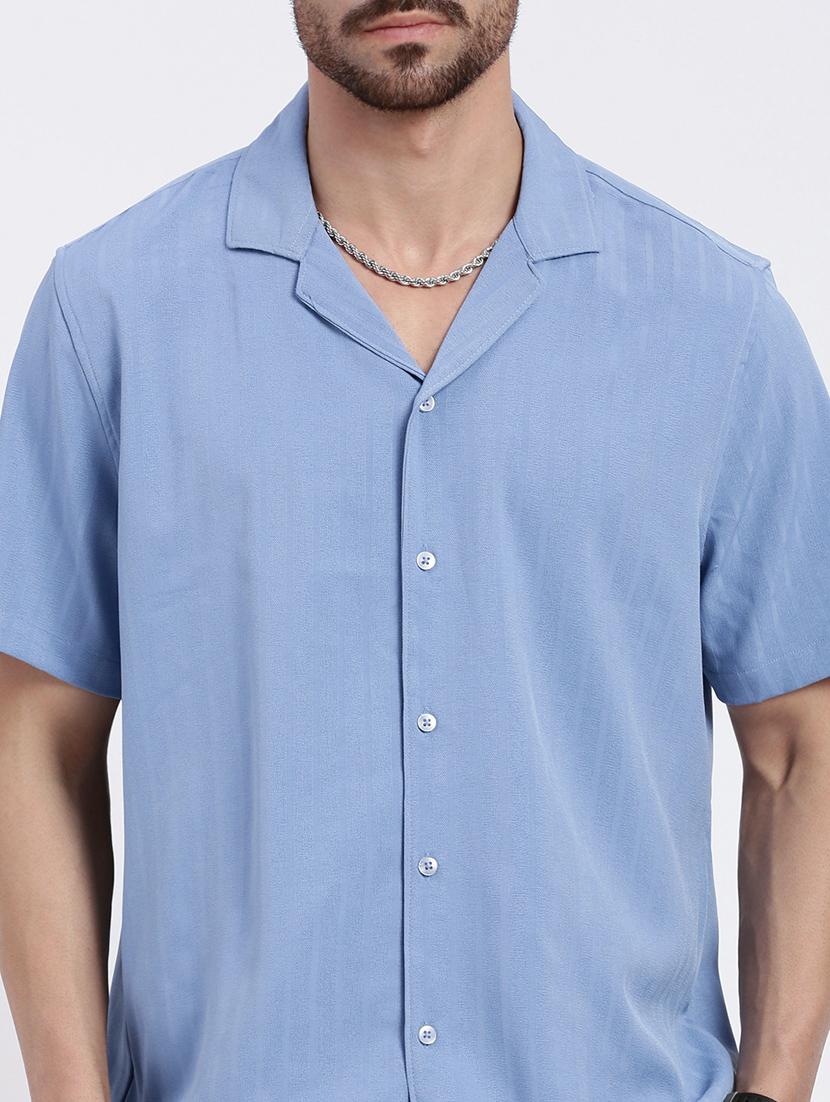 men solid shirt & shorts co-ord set - 21550192 - Standard Image - 5