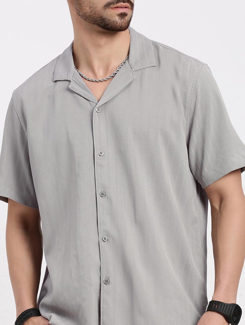 men solid shirt & shorts co-ord set - 21550195 - Standard Image - 5