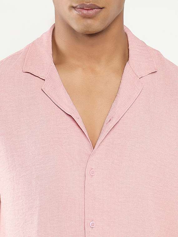 men solid shirt & shorts co-ord set - 21550199 -  Standard Image - 5