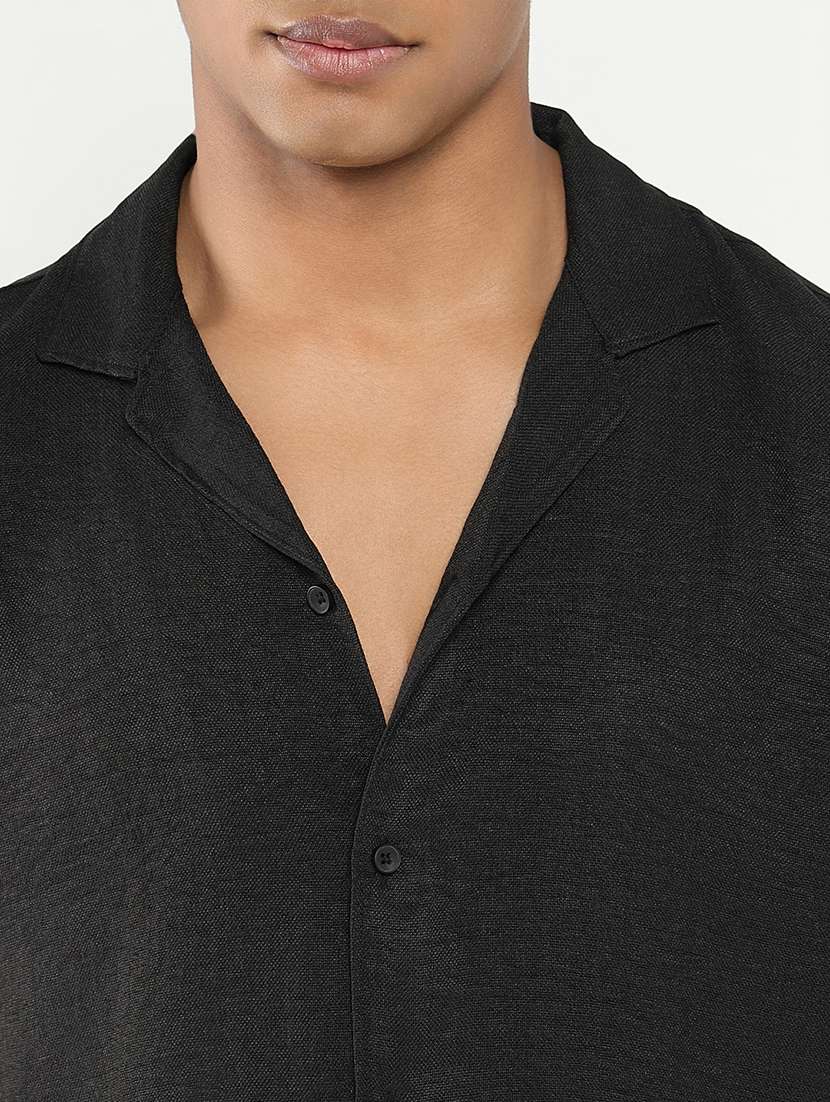 men solid shirt & shorts co-ord set - 21550201 -  Standard Image - 5