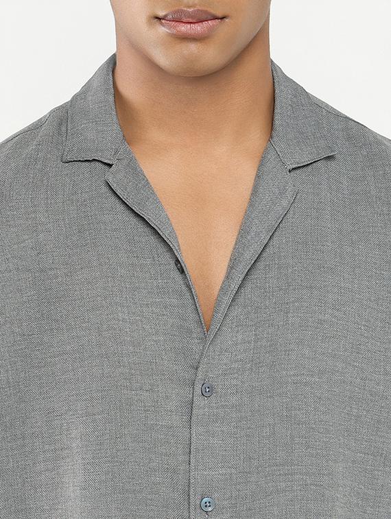 men solid shirt & shorts co-ord set - 21550202 - Standard Image - 5