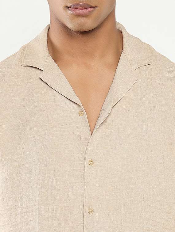 men solid shirt & shorts co-ord set - 21550203 -  Standard Image - 5