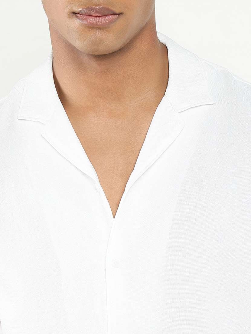 men solid shirt & shorts co-ord set - 21550204 -  Standard Image - 5