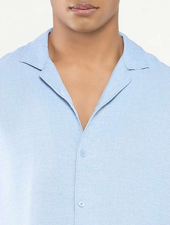 men solid shirt & shorts co-ord set - 21550206 -  Standard Image - 5