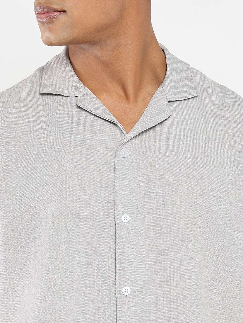 men solid shirt & shorts co-ord set - 21550209 -  Standard Image - 5