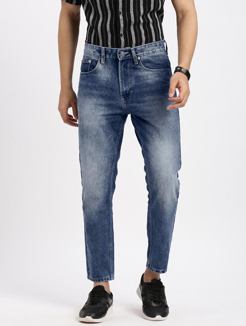 men low rise plain denim jeans - 21550224 - Zoom Image - 0