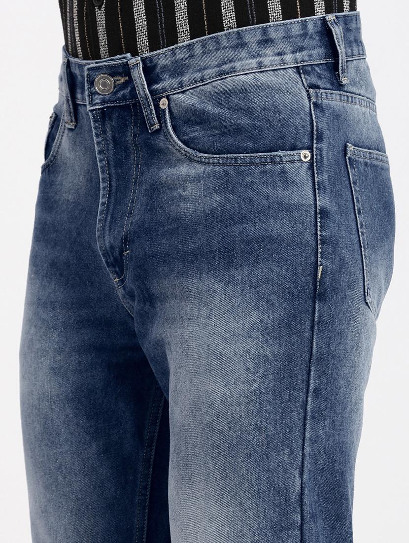 men low rise plain denim jeans - 21550224 - Standard Image - 5