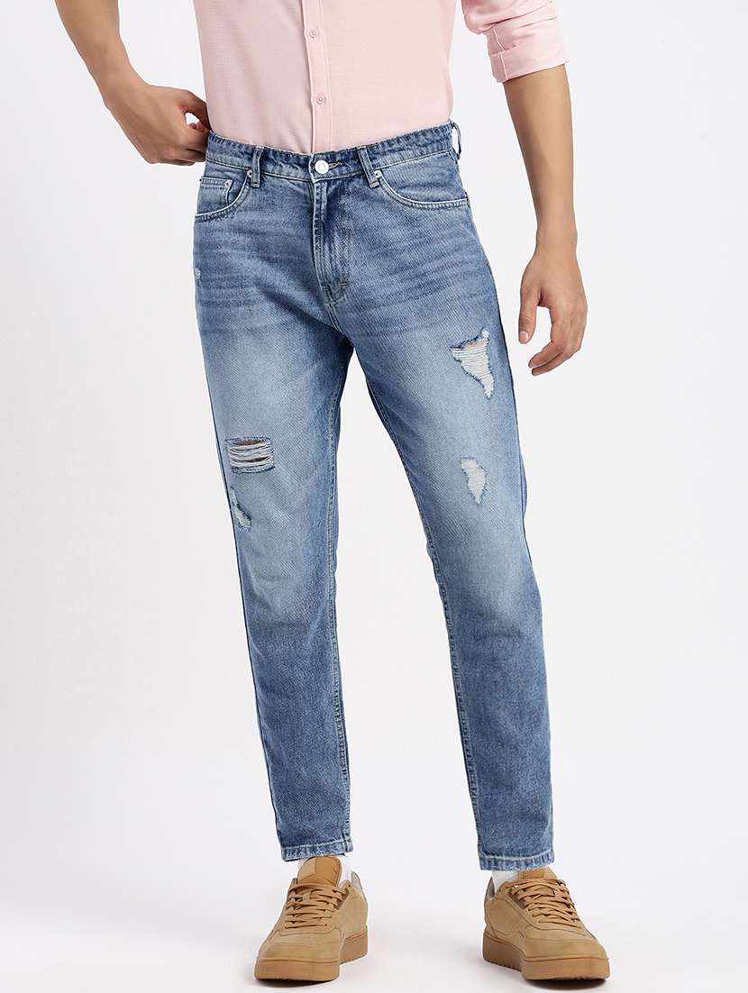 men solid mid rise slim fit jean - 21550233 -  Zoom Image - 0