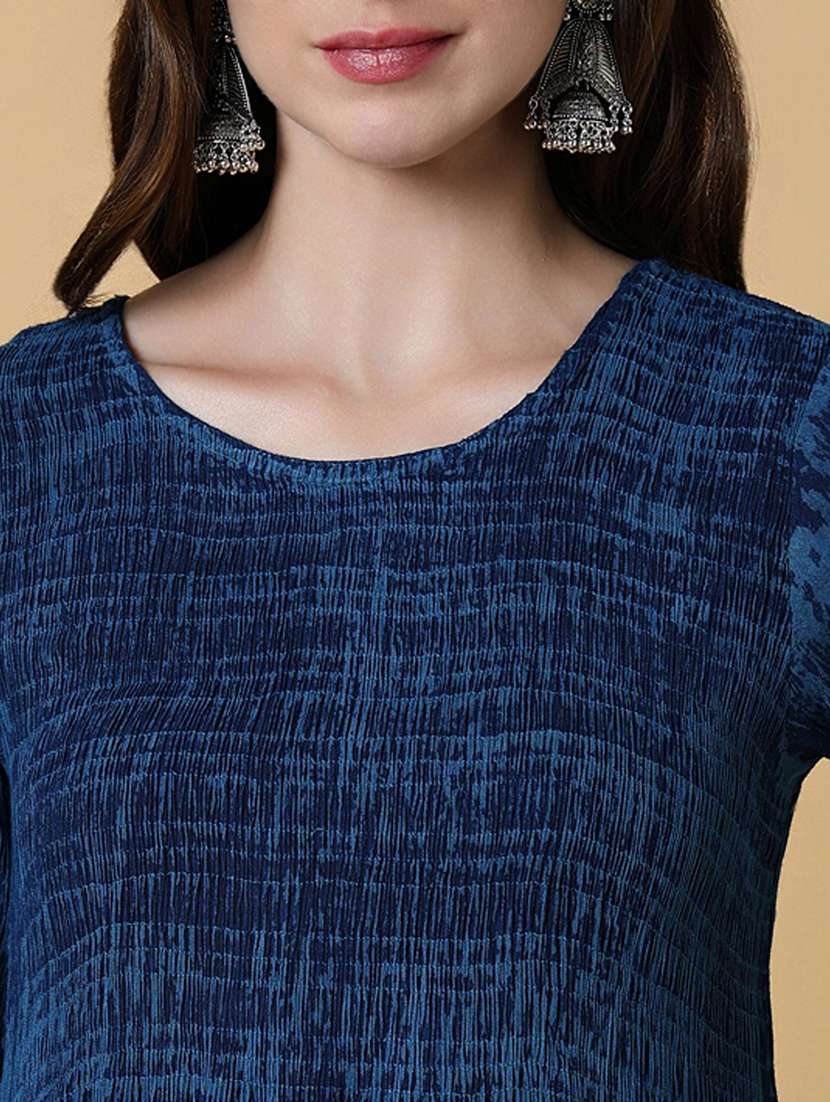 women printed round neck a-line kurta  - 21550244 -  Standard Image - 5