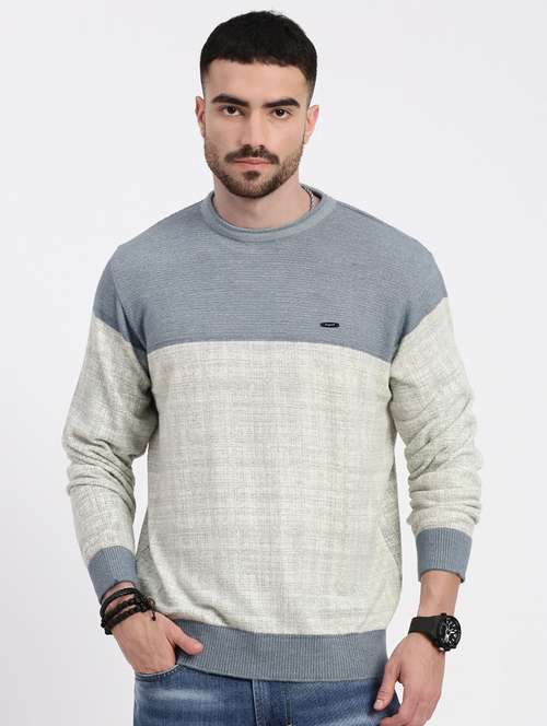 men round neck long sleeve pullover - 21550280 -  Standard Image - 0