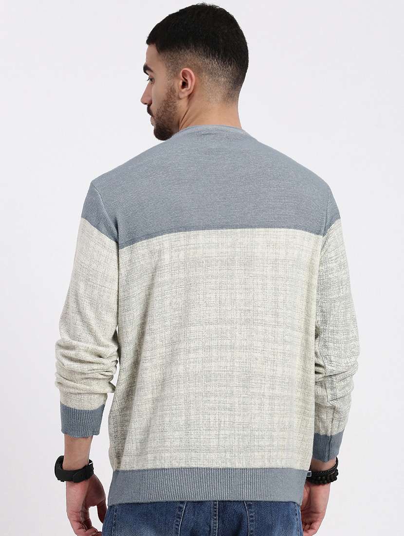 men round neck long sleeve pullover - 21550280 -  Standard Image - 3