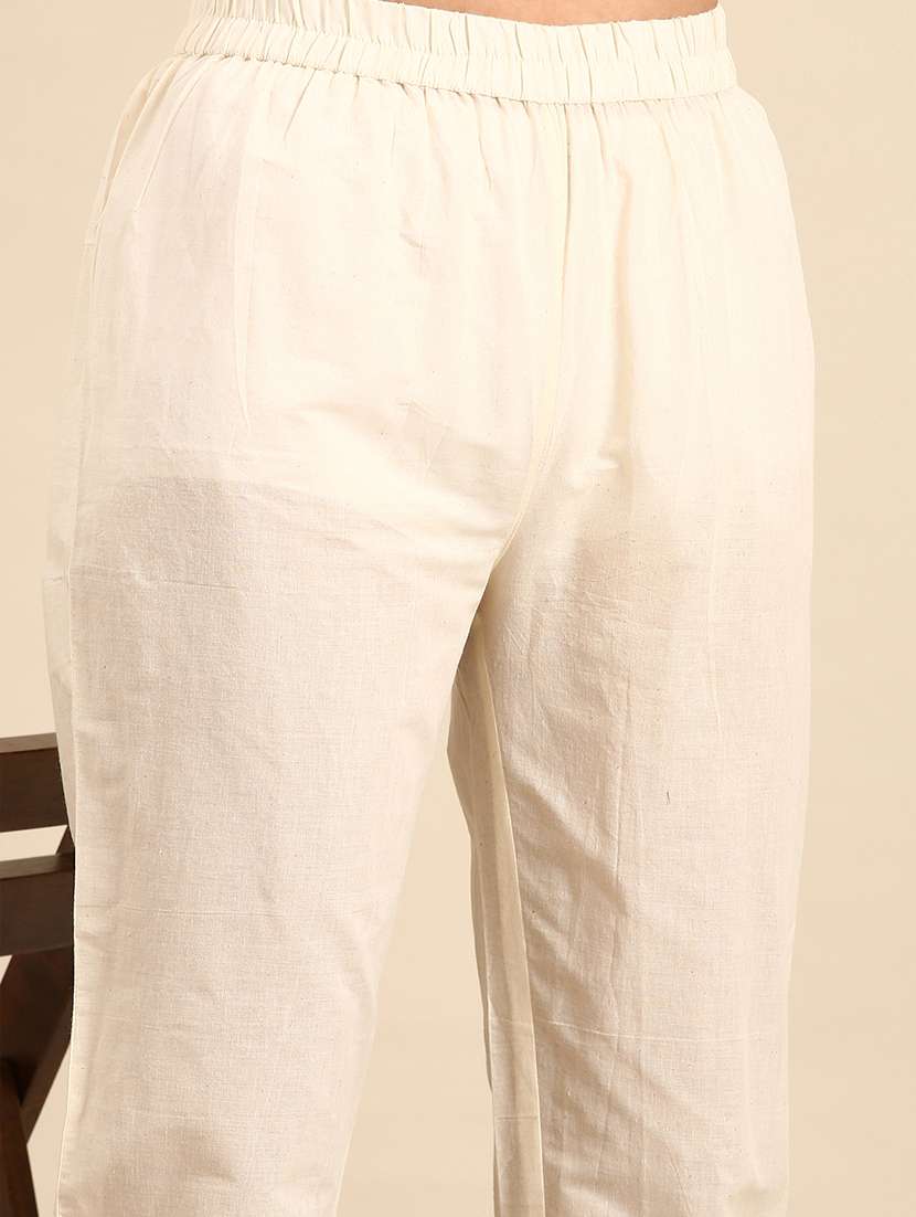 women printed tie-up neck kurta pant set - 21550288 -  Standard Image - 5