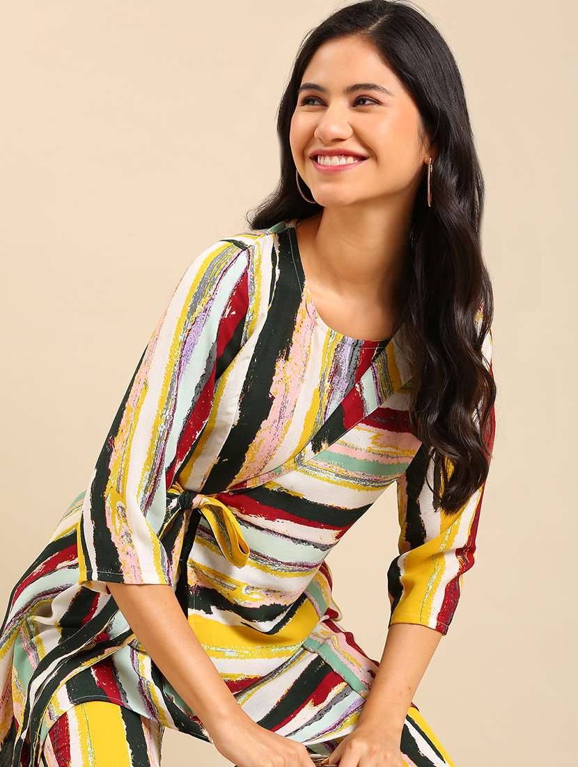 women printed top pant co-ord set - 21550354 -  Standard Image - 3