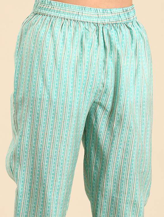 women three quarter sleeve kurta pant with dupatta set - 21550375 -  Standard Image - 5