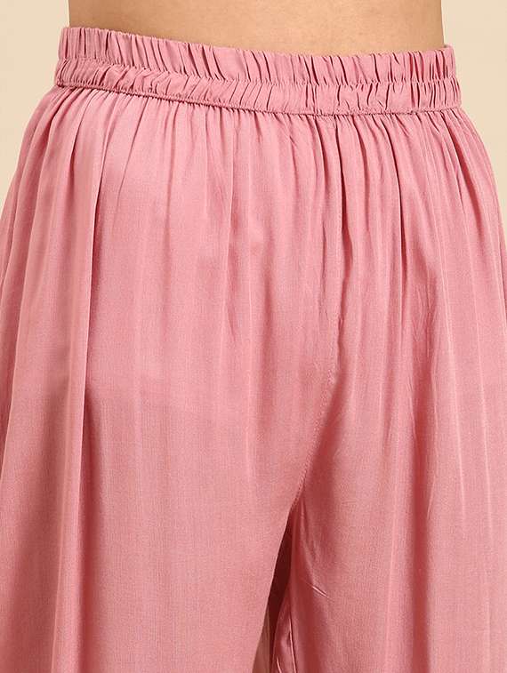 women three quarter sleeve kurta pant with dupatta set - 21550376 -  Standard Image - 5