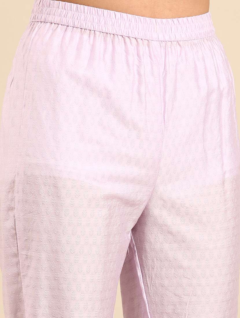 women lavender embroidered kurta pant set with dupatta - 21550383 -  Standard Image - 5