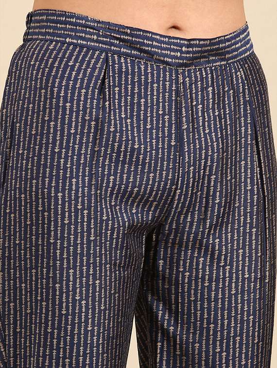 women three quarter sleeve kurta pant with dupatta set - 21550393 -  Standard Image - 5