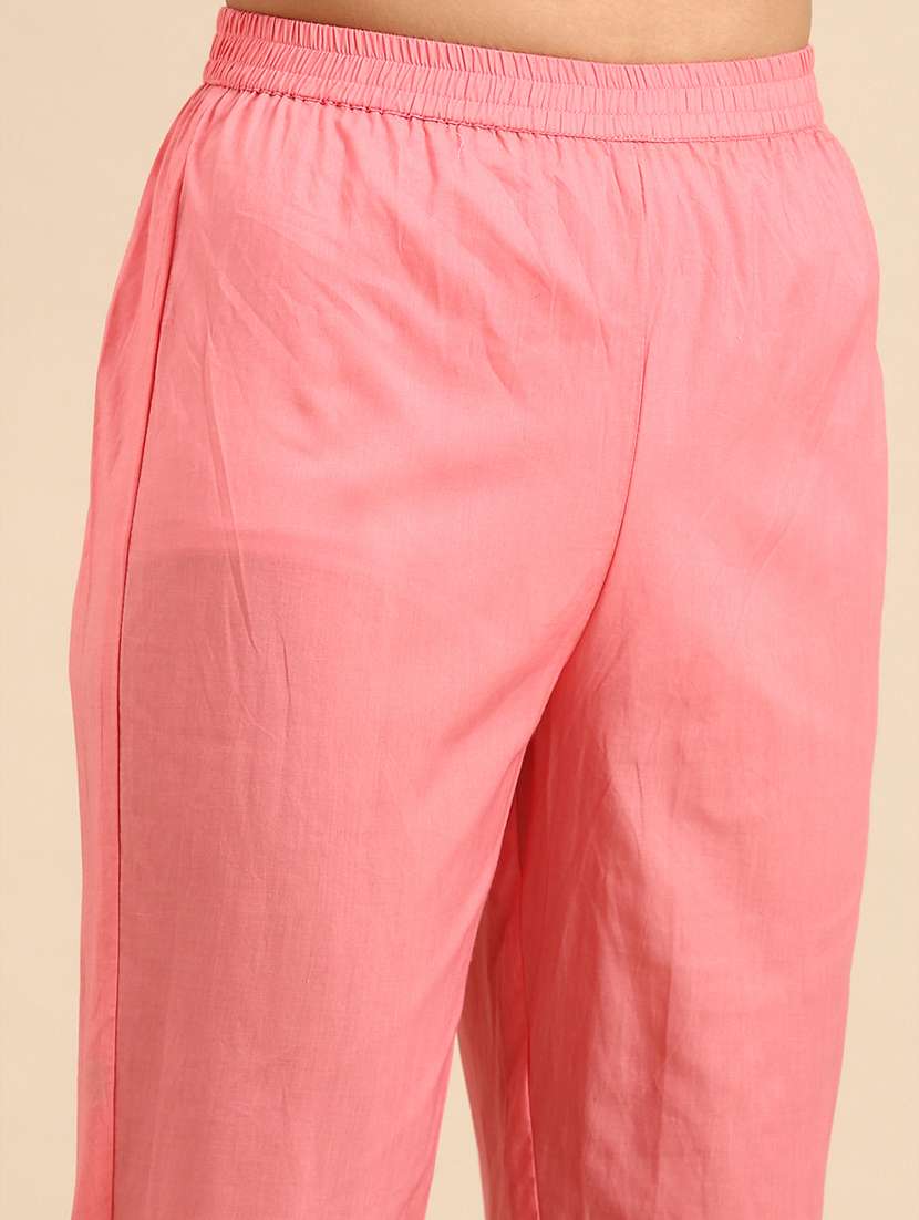 women three quarter sleeve kurta pant with dupatta set - 21550395 -  Standard Image - 5