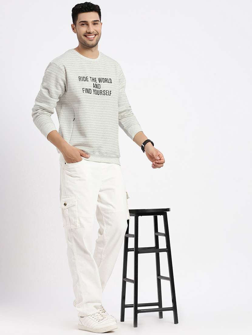 Men Chest Print Long Sleeve Sweatshirt - 21550441 -  Standard Image - 3