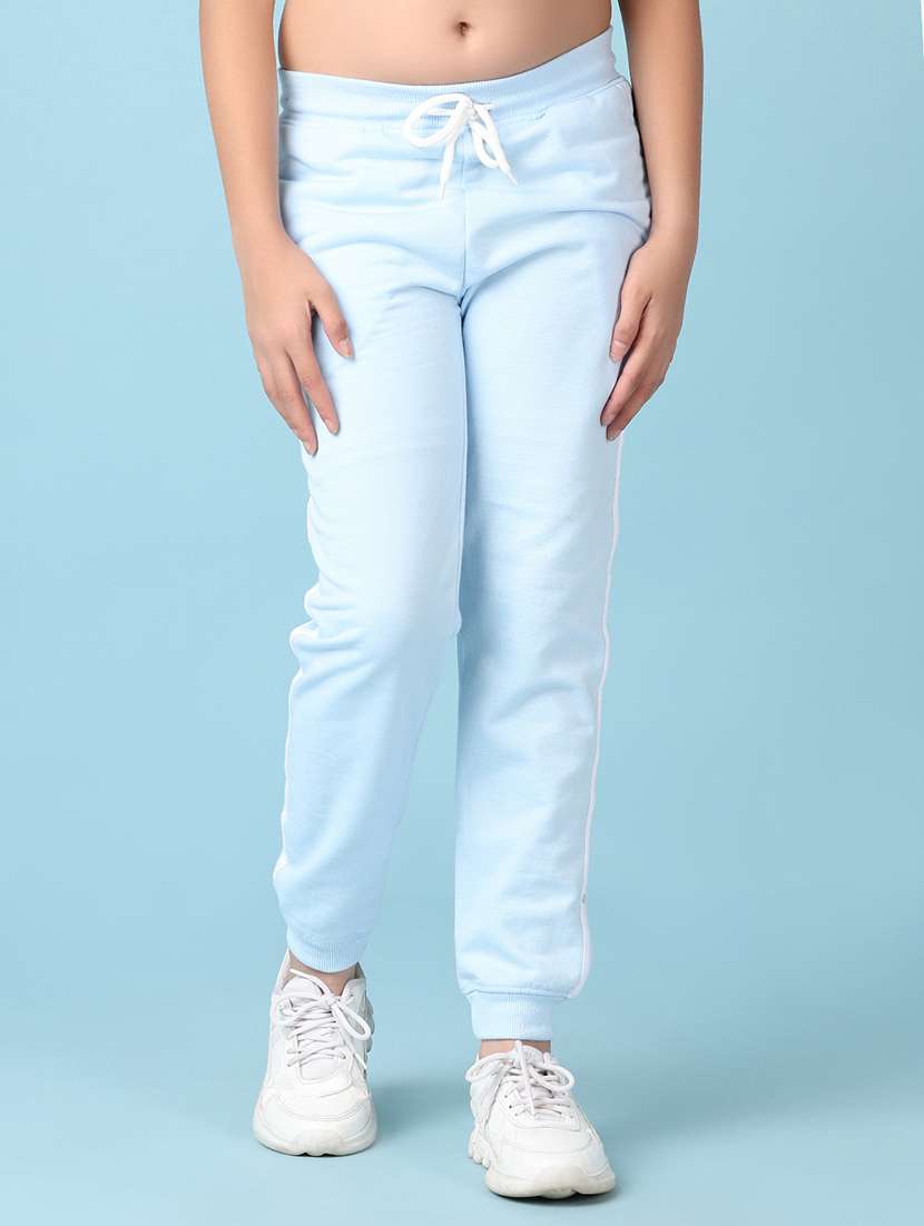 boys light blue solid jogger