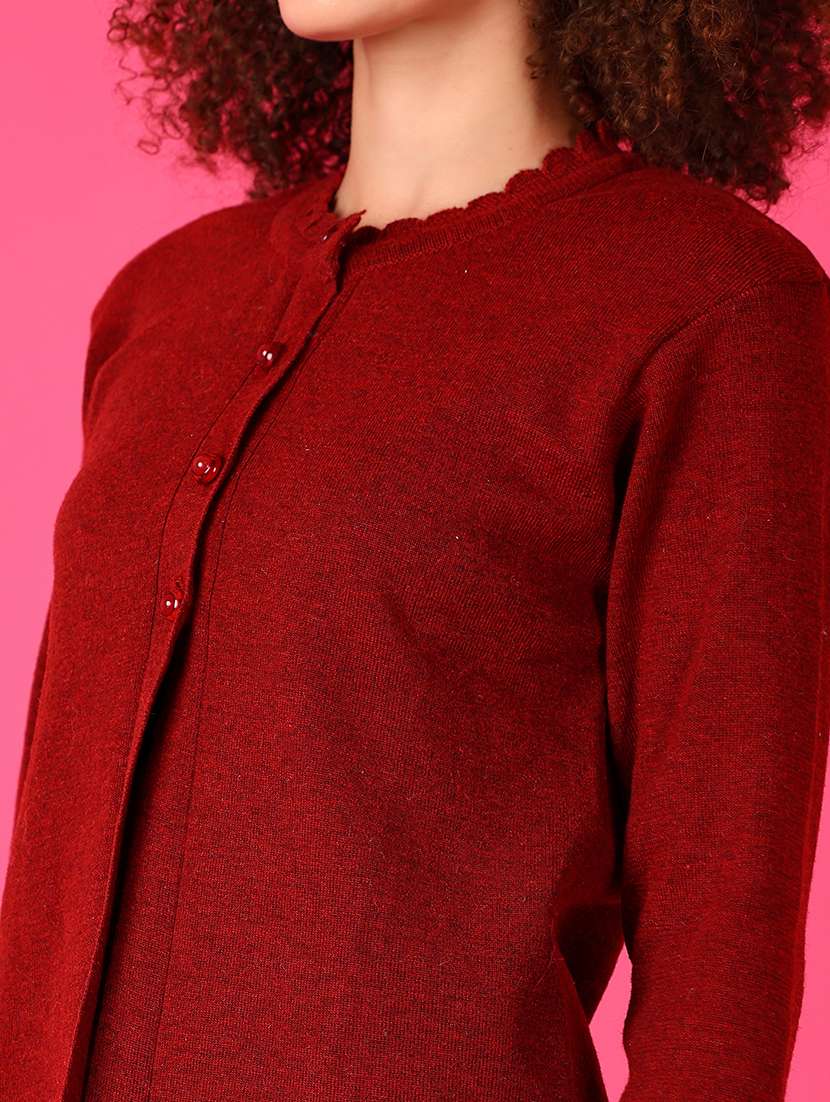 women long sleeve solid cardigan - 21550476 -  Standard Image - 5