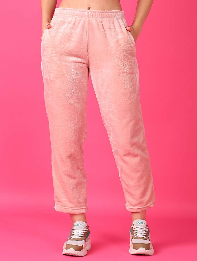 women pink solid pajamas