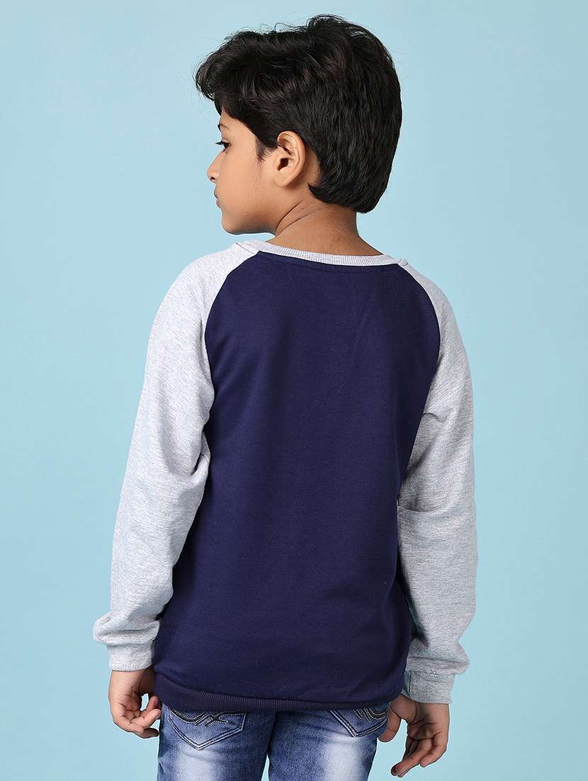 boys front print long sleeve sweatshirts - 21550479 -  Standard Image - 3