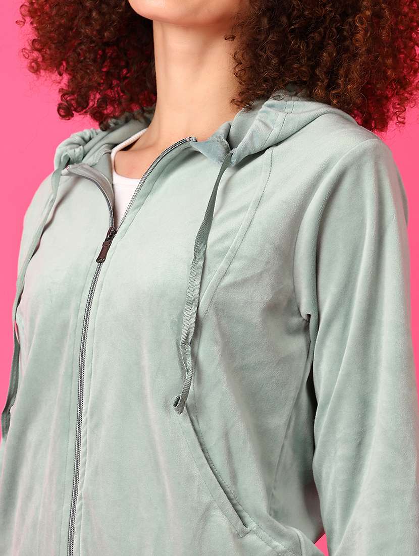 women solid long sleeve sweatshirt - 21550480 -  Standard Image - 5