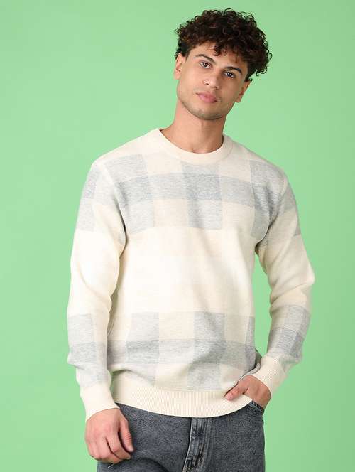 men long sleeves self design pullover - 21550485 -  Standard Image - 0