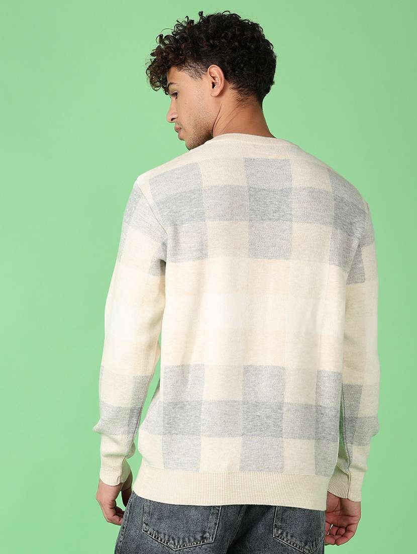 men long sleeves self design pullover - 21550485 -  Standard Image - 3