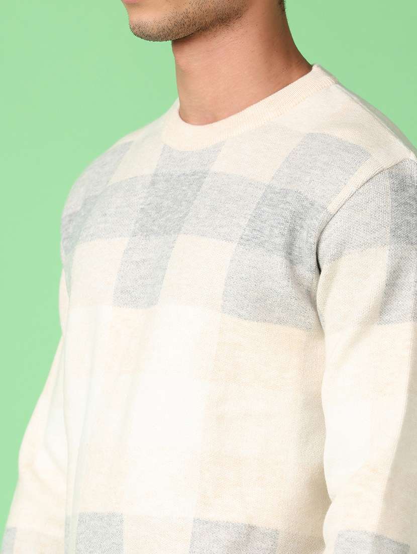 men long sleeves self design pullover - 21550485 -  Standard Image - 5