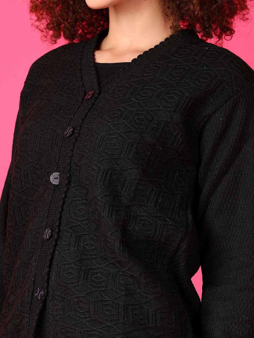 women long sleeve solid cardigan - 21550490 -  Standard Image - 5