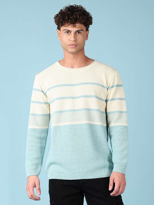 men long sleeves color block pullover - 21550511 -  Standard Image - 0