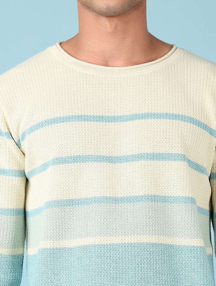 men long sleeves color block pullover - 21550511 -  Standard Image - 5