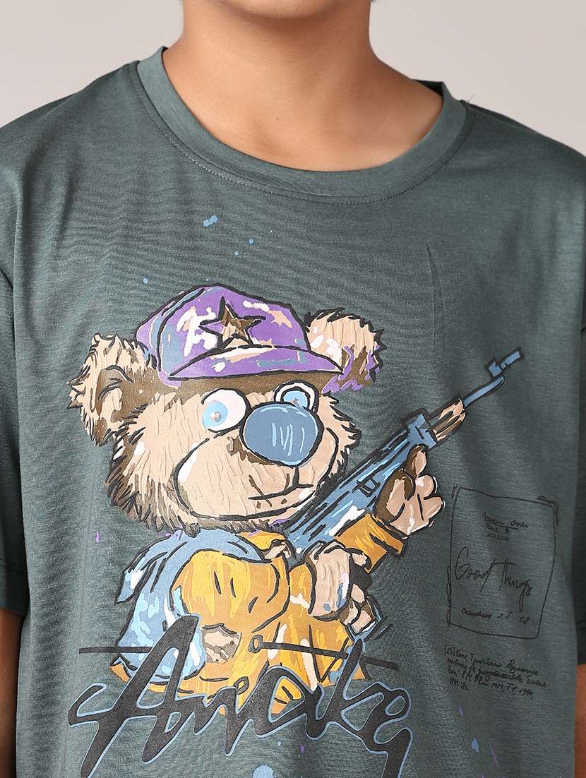 boys front print short sleeve t-shirt - 21550528 -  Standard Image - 5