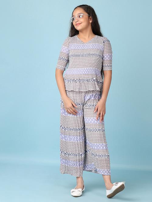 girls printed casual wear full length set - 21550560 -  Standard Image - 0