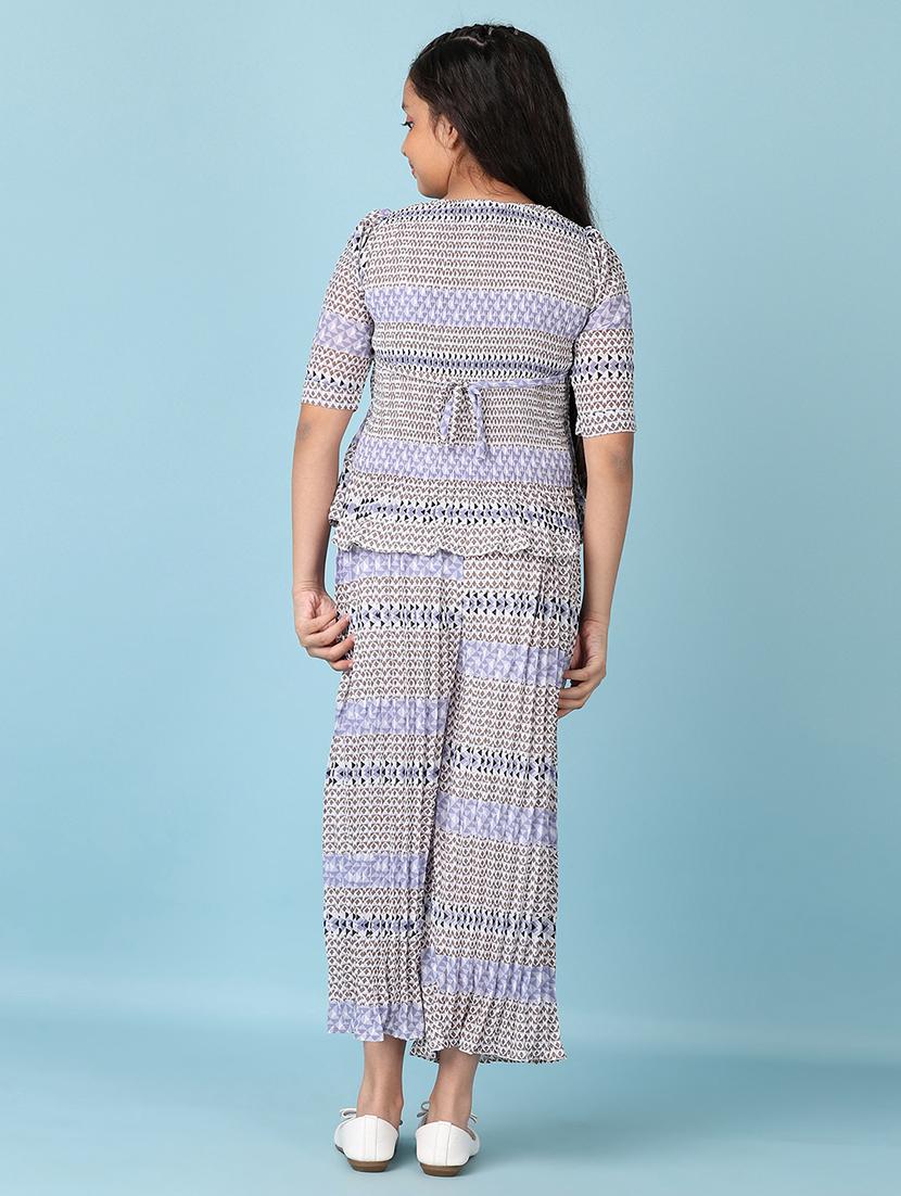 girls printed casual wear full length set - 21550560 - Standard Image - 3
