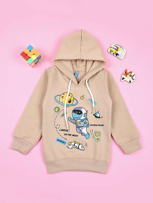 boys front print hooded sweatshirt - 21550561 -  Standard Image - 0