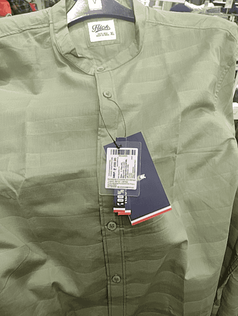 olive dobby casual shirt - 21550587 - Zoom Image - 0