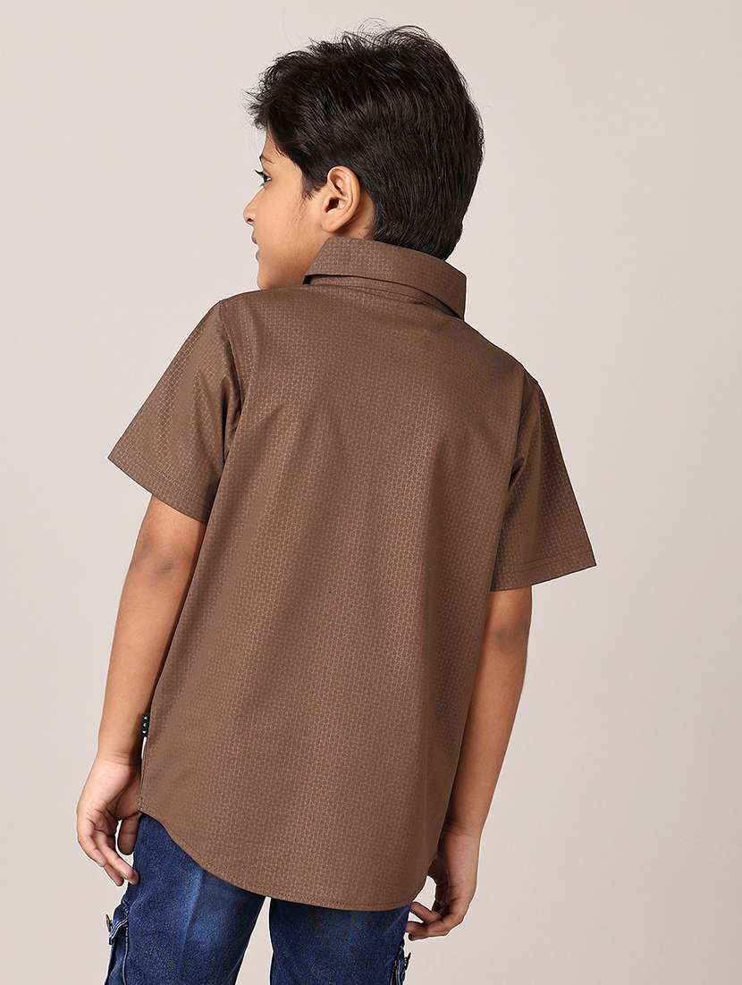 boys printed collared short sleeves shirt - 21550626 -  Standard Image - 3