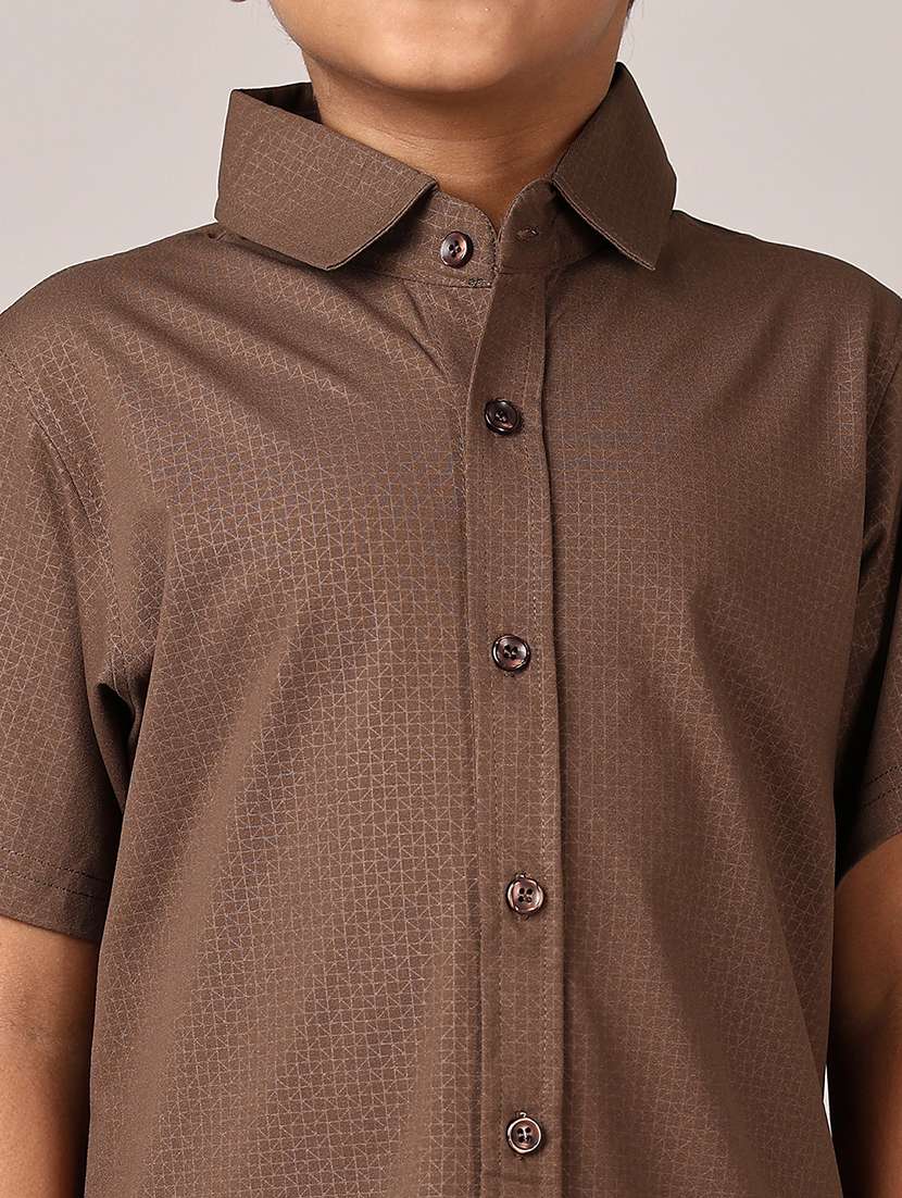 boys printed collared short sleeves shirt - 21550626 -  Standard Image - 5