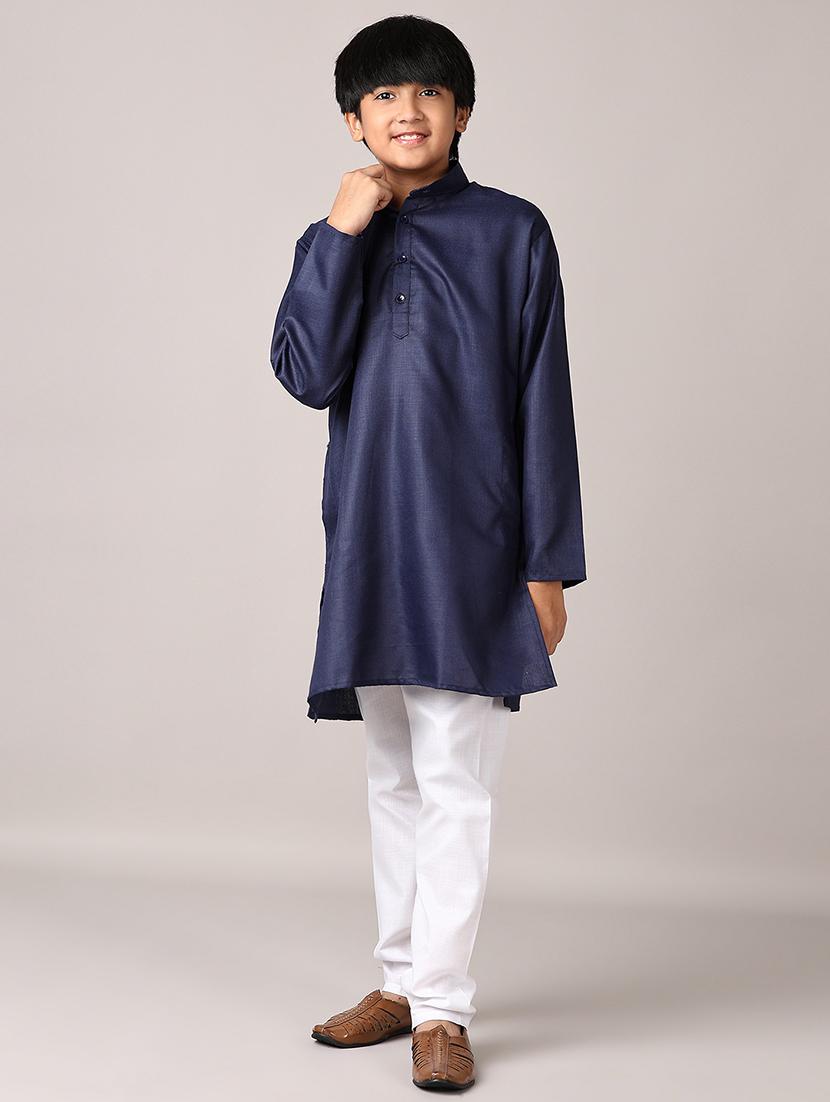 boys long sleeve ethnic wear kurta set - 21550864 -  Zoom Image - 0