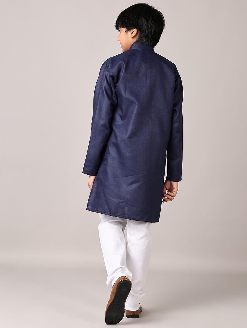 boys long sleeve ethnic wear kurta set - 21550864 - Standard Image - 3